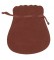 Microsuede Pouches w/Exposed Drawstring in Brown, 2.5" L x 3" W