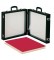 Double-Sided Portable Glass Showcases, 16" L x 15" W