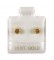White '10K Gold' Puffed Display Cards for Stud Earrings (Pk/100), 1" L x 1" W