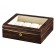 Volta Ebony Wood 8 Watch Case w/ Gold Accents and Black or Cream Leather Interior
