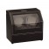 Diplomat Double (2) Watch Winder -  Black Leather - Gray Microfiber Suede Interior