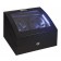 Diplomat Phantom LED Lit Quad (4) Watch Winder - Black Ebony Wood Finish / Storage Case For 5 Watches