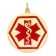14k Yellow Medic Aid Medallion, 25.2 mm
