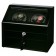 Diplomat Quad (4) Watch Winder w/ Storage for 4 Watches - Black Wood / Black leatherette Interior
