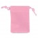 Pink Velour Drawstring Bags - 3.25" x 4.5"