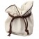 White Leather Pouch with Brown Drawstring 3.75" x 3.75" (10pk)