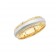 14k White Gold Wedding Band w/ Brushed Center & Milgrain 7 mm